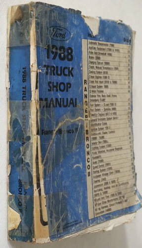 1988 Ford  Ranger / Bronco II Truck Shop Manual
