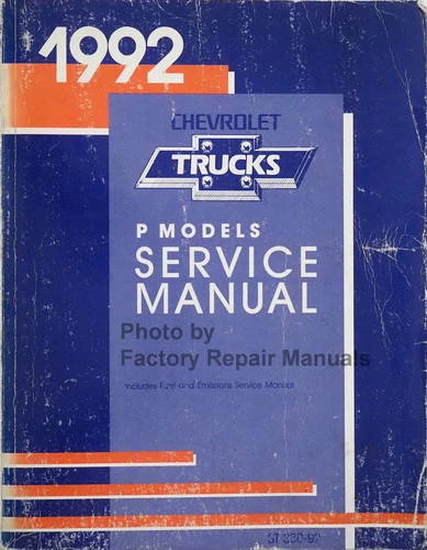 1992 Chevrolet Trucks P Models Service Manual