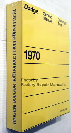 Dodge Service Manual Challenger Dart 1970 Spine View