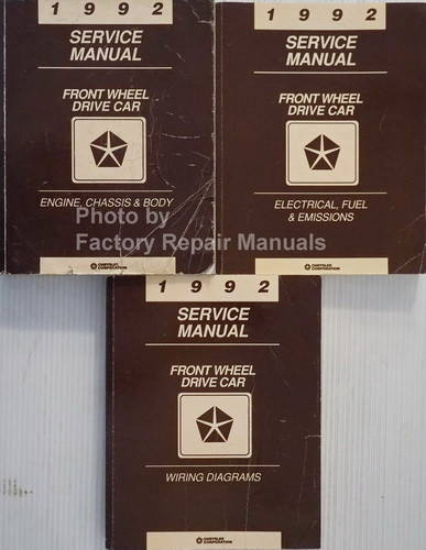 1992 Service Manual Front Wheel Drive Car Volume 1, 2, 3