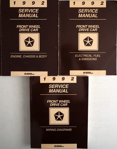 1992 Service Manual Front Wheel Drive Car Volume 1, 2, 3