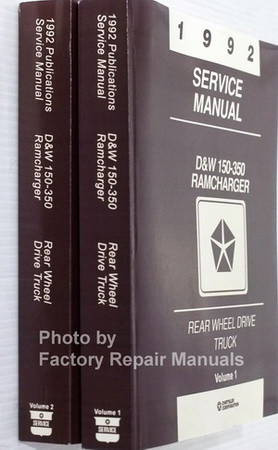 1992 Service Manual D&W 150-350 Ramcharger Spine View