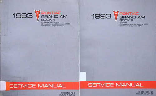 1993 Pontiac Grand Am Service Manual Volume 1, 2