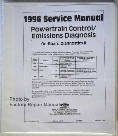 Powertrain Control/Emissions Diagnosis 1996 Service Manual Car/Truck On Board Diagnosics IIB