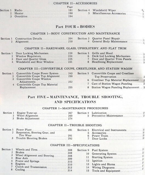 1949-50-51 Ford Passenger Car Shop Manual