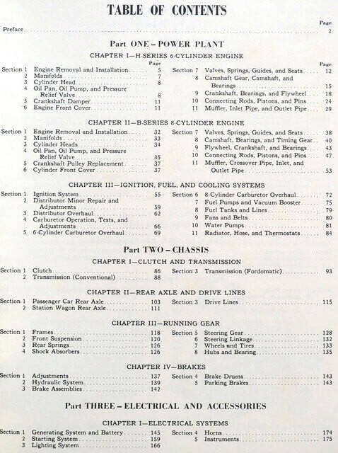 1949-50-51 Ford Passenger Car Shop Manual