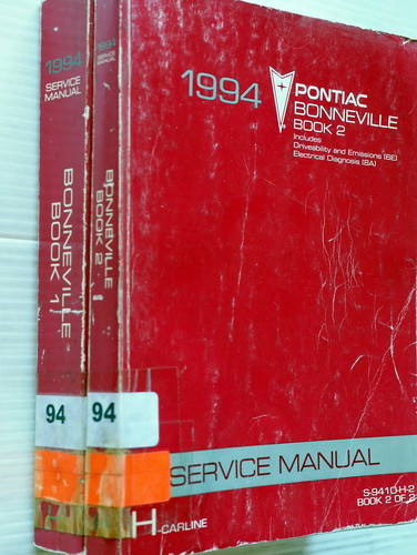 1992 Pontiac Bonneville Service Manuals Volume 1, 2