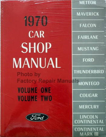 1970 Ford Lincoln Mercury Car Shop Manual Volume 1, 2, 3, 4, 5