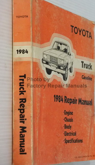 Toyota Truck Gasoline 1984 Repair Manual Spine View