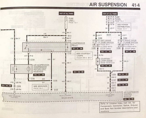 1992 Lincoln Mark VII Ford Electrical & Vacuum Troubleshooting Manual