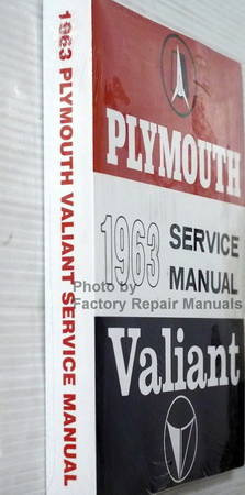 1963 Plymouth Service Manual Valiant Spine View