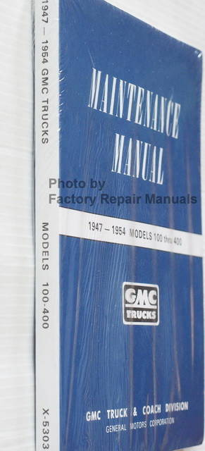 1947-1954 GMC Truck Service Manual 100-450 Spine View