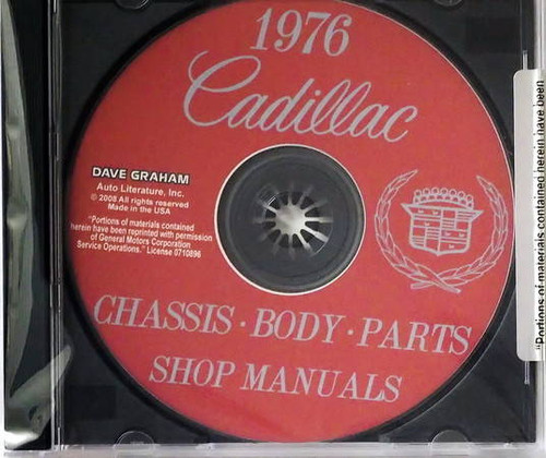 1976 Cadillac Shop Manual and Fisher Body Manual on CD