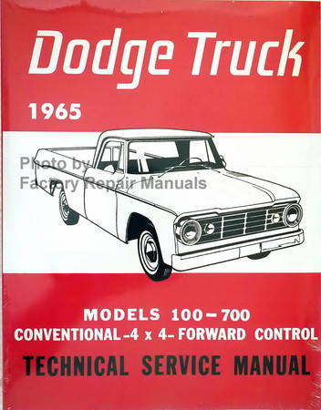 1965 Dodge Pickup Truck 100-700 Service Manual
