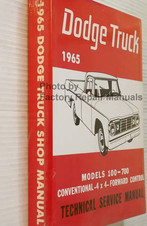 1965 Dodge Pickup Truck 100-700 Service Manual Spine View