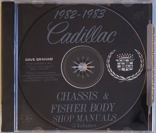 1982 1983 Cadillac Factory Shop Service Manual and Body Repair Manual CD