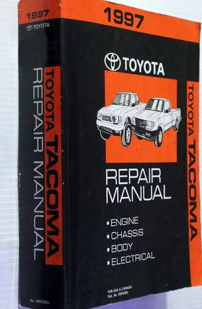 1997 Toyota Tacoma Repair Manual Spine View