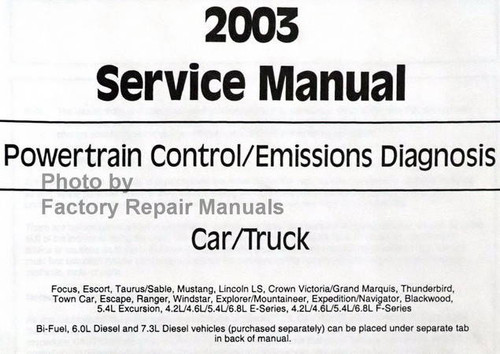 2003 Ford Lincoln Mercury Car and Truck Powertrain Control / Emissions Diagnosis Service Manual Model Application