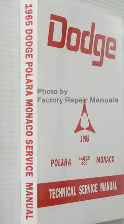 1965 Dodge Polara Custom 880 Monaco Technical Service Manual Spine View