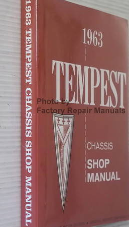 1963 Pontiac Tempest Chassis Shop Manual Spine View