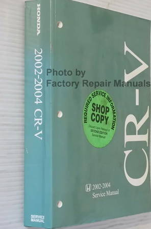 2002-2004 Honda CR-V Service Manual Spine View