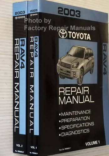 2003 Toyota Rav4 Repair Manuals Spine View