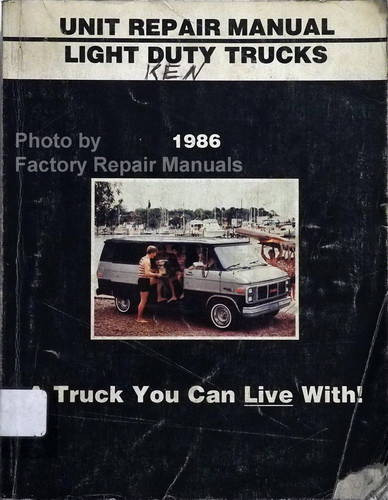 1986 GMC Light Duty Truck Unit Repair Manual
