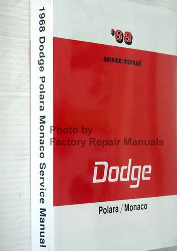 1968 Dodge Polara Monaco Service Manual Spine View