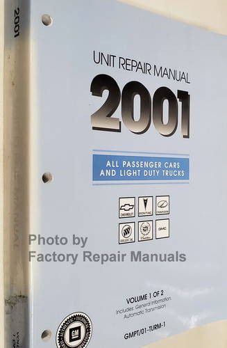 2001 GM Car and Truck Automatic Transmission Repair Overhaul Manual Spine View