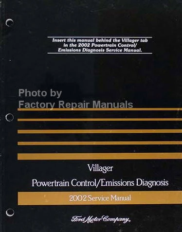 1998 Mercury Villager Powertrain Control / Emissions Diagnosis Service Manual