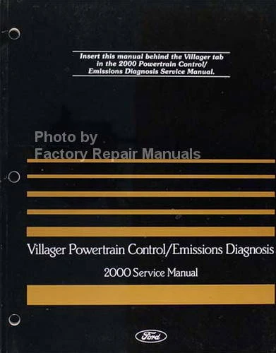 2000 Mercury Villager Powertrain Control / Emissions Diagnosis Service Manual