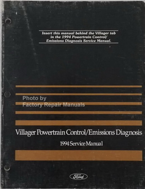 1994 Mercury Villager Powertrain Control / Emissions Diagnosis Service Manual
