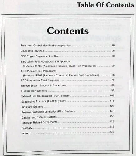 1993 Mercury Villager Powertrain Control / Emissions Diagnosis Service Manual