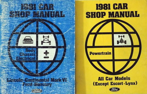 1981 Ford Lincoln Mercury Large Car Factory Shop Service Manual Set Original