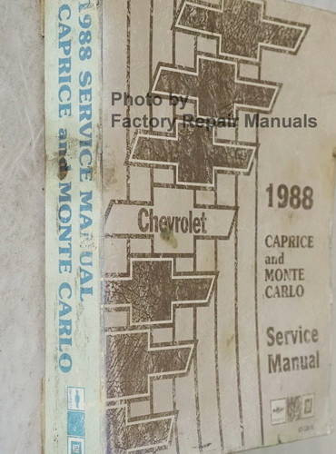 1988 Chevrolet Caprice Monte Carlo El Camino Service Manual