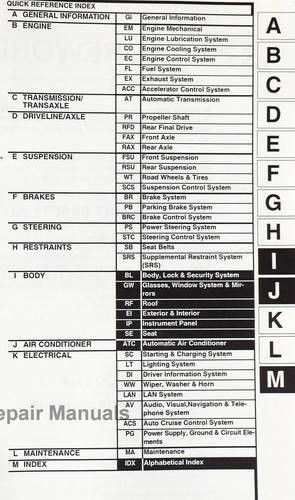2005 Infiniti Q45 Service Manual Table of Contents 3