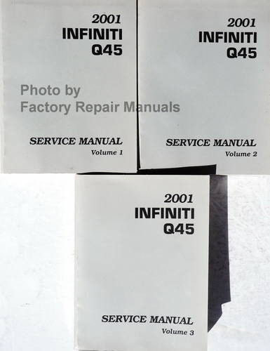 2001 Infiniti Q45 Service Manual Volume 1, 2, 3