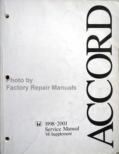 1998-2001 Honda Accord Service Manual V6 Supplement