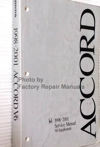 1998-2001 Honda Accord Service Manual V6 Supplement