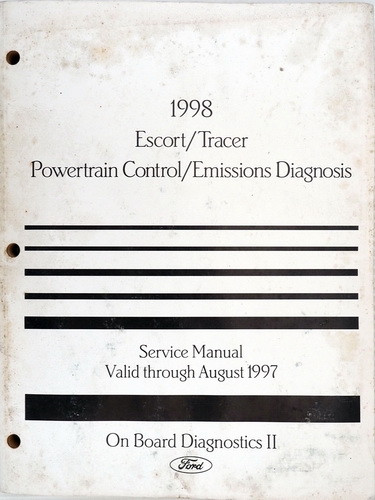 1998 Ford Escort ZX2 Coupe Powertrain Control / Emissions Diagnosis Service Manual