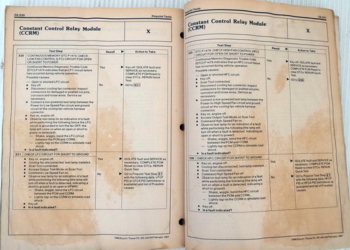 1998 Ford Escort ZX2 Coupe Powertrain Control / Emissions Diagnosis Service Manual