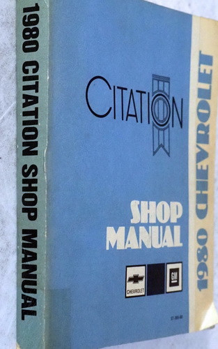 1980 Chevy Citation Shop Manual