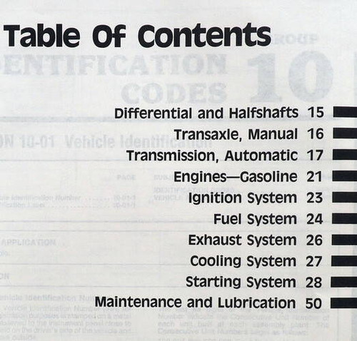 1987 Ford Taurus Mercury Sable Shop Manual Volume 1, 2