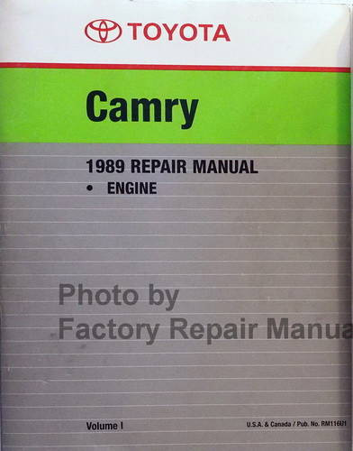 1989 Toyota Camry Repair Manual Volume 1 Engine