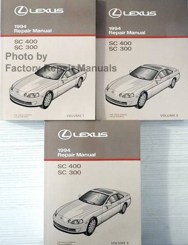 1994 Lexus SC400 SC300 Repair Manuals Volume 1, 2, 3