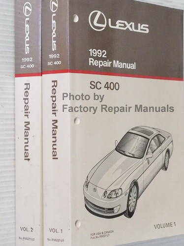 1992 Lexus SC400 Repair Manuals Volume 1, 2