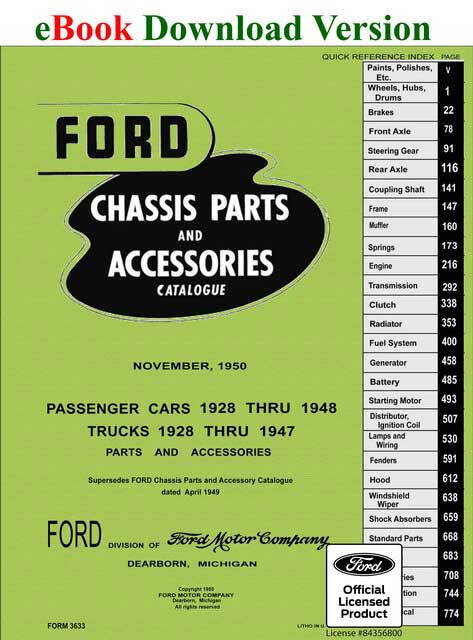 1928-1948 Ford Chassis Parts and Accessories Catalogue Download