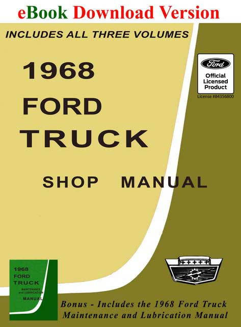 1968 Ford Truck Shop Manual Download 