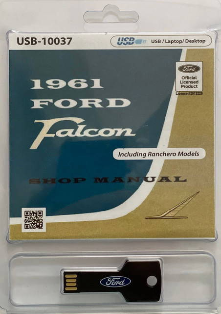 1961 Ford Falcon Ranchero Shop Service Manual on USB