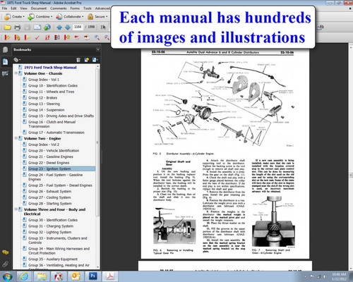 1971 Ford Truck Van Bronco Bus Shop Manual Download